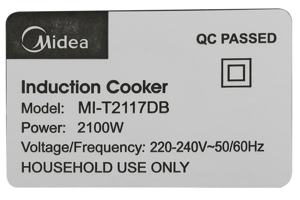 Bếp từ Midea MI-T2117DB Màu Đen