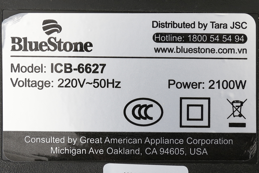 Bếp từ BlueStone ICB-6627 Màu Đen
