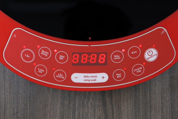 Bếp từ Midea MI-B2118DH Màu Đen - Đỏ