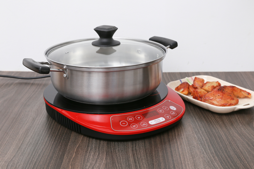 Bếp từ Midea MI-B2118DH Màu Đen - Đỏ