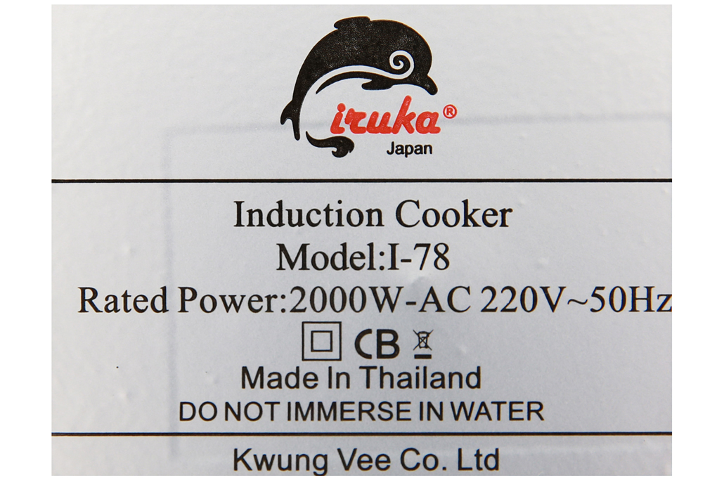 Công suất lớn 2000 W - Bếp từ Iruka I78