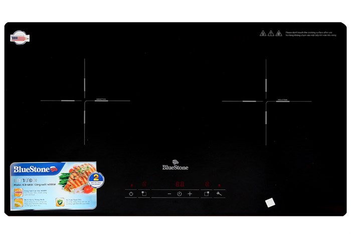 Bếp từ đôi âm BlueStone ICB-6818 4000W Màu Đen