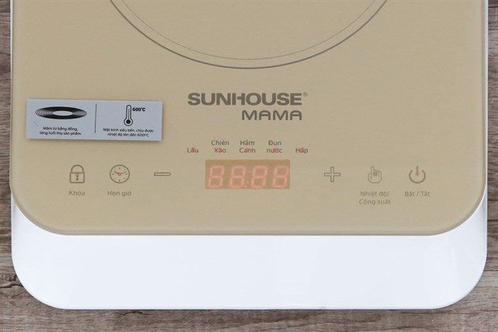 Bếp từ Sunhouse Mama SHD6868 Màu Trắng - Vàng