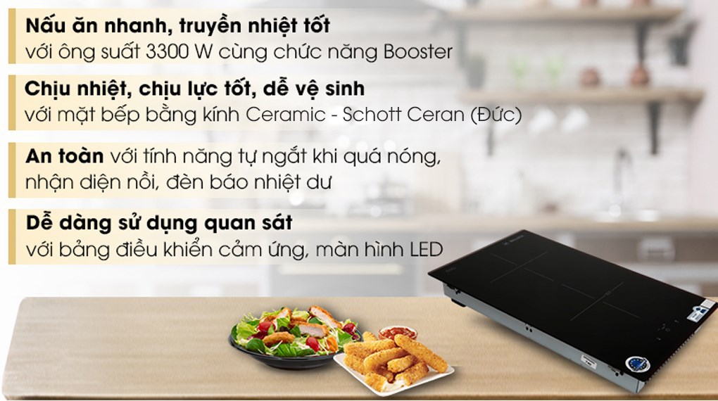 Bếp từ đôi lắp âm Malloca MDI 302