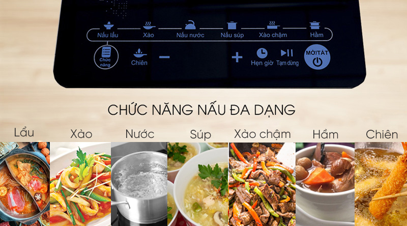 Bếp có nhiều chức năng nấu