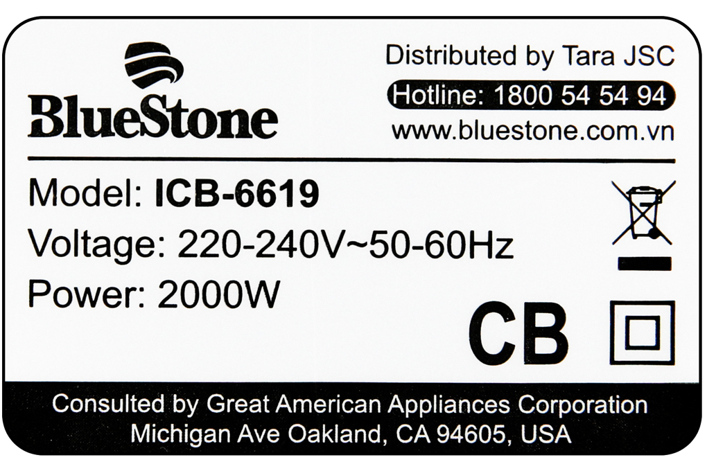 Siêu thị bếp từ BlueStone ICB-6619