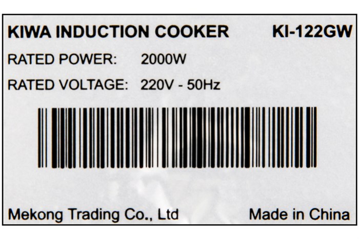 Bếp từ Kiwa KI-122GW Màu Trắng