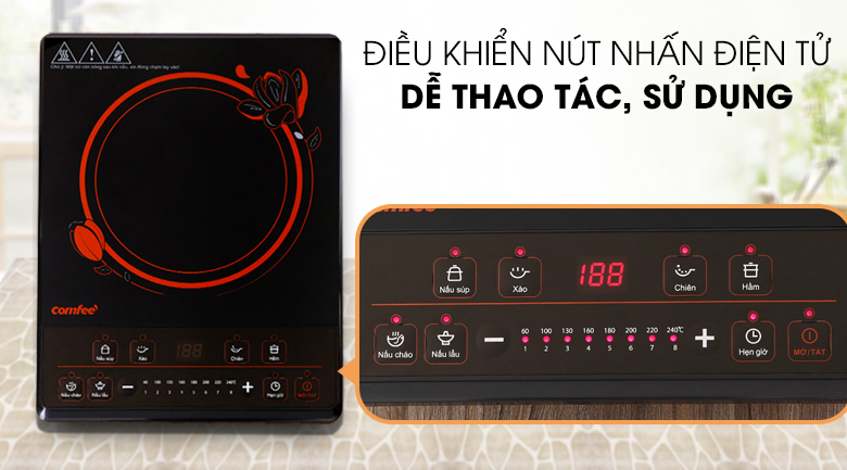 Bếp điện từ Comfee CI-BD1920C - Bảng điều khiển