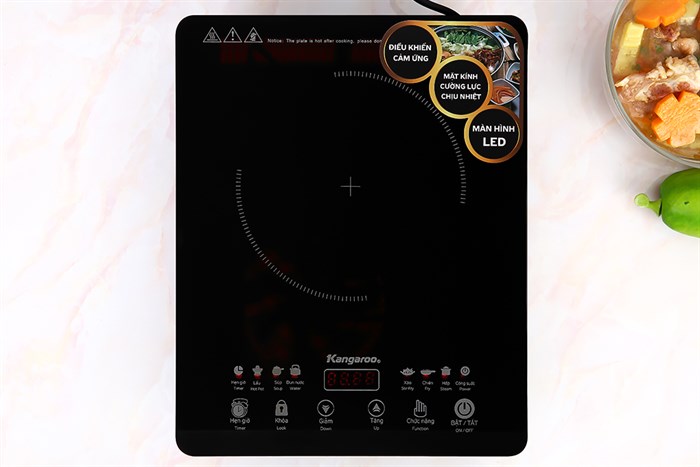 Bếp từ đơn Kangaroo KG18IH2 2000W Màu Đen