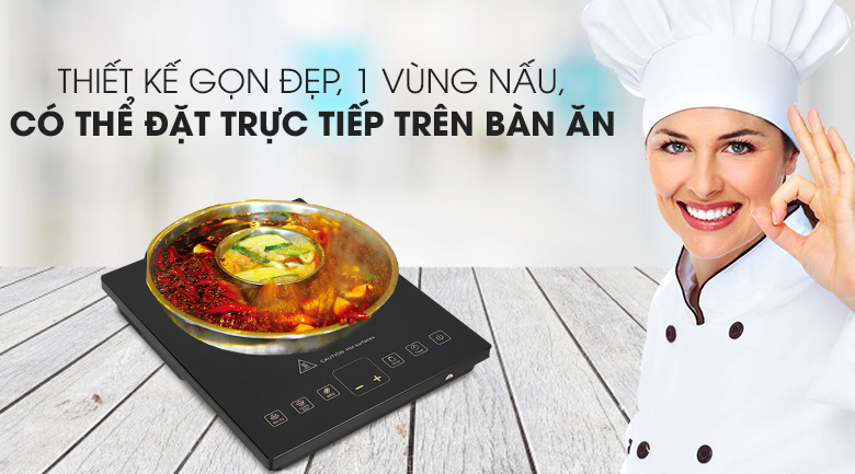 Thiết kế gọn đẹp - Bếp điện từ Gree GCWK-21XSFa