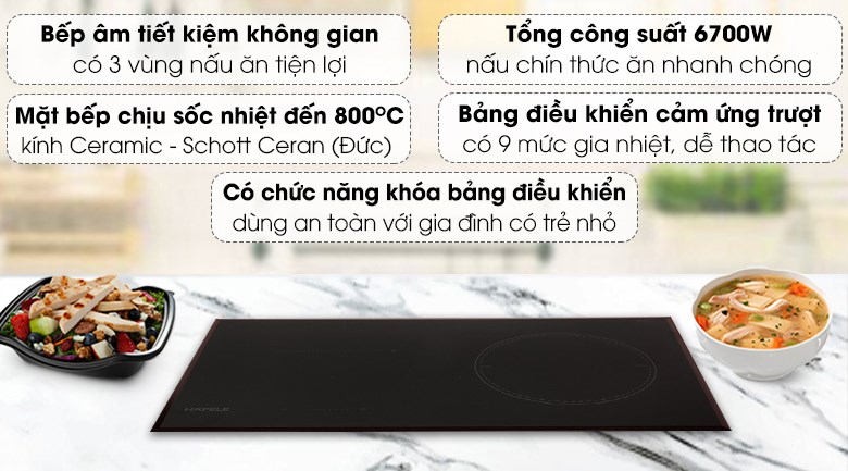 Bếp từ 3 vùng nấu Hafele HC-IF77A (536.61.555)