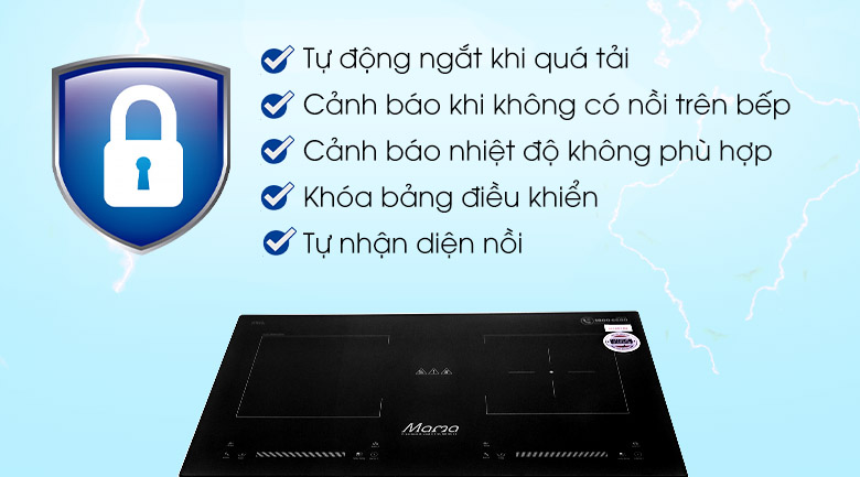 Bếp từ đôi lắp âm Sunhouse Mama MMB9208DIH