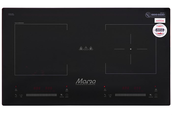 Bếp từ đôi lắp âm Sunhouse Mama MMB9208DIH Màu Đen