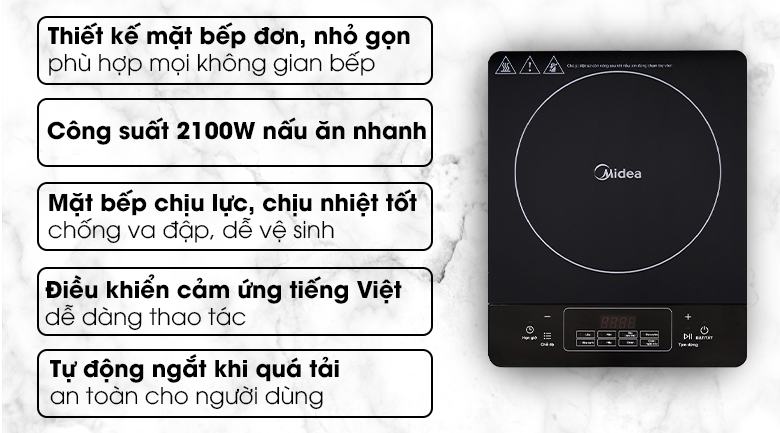 Bếp từ Midea MI-T2120DG