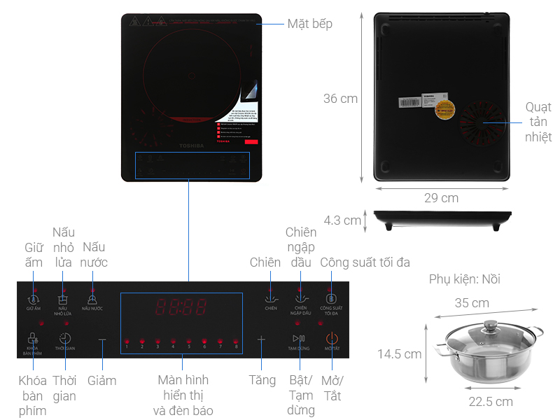 Bếp từ Toshiba IC-20S1PV