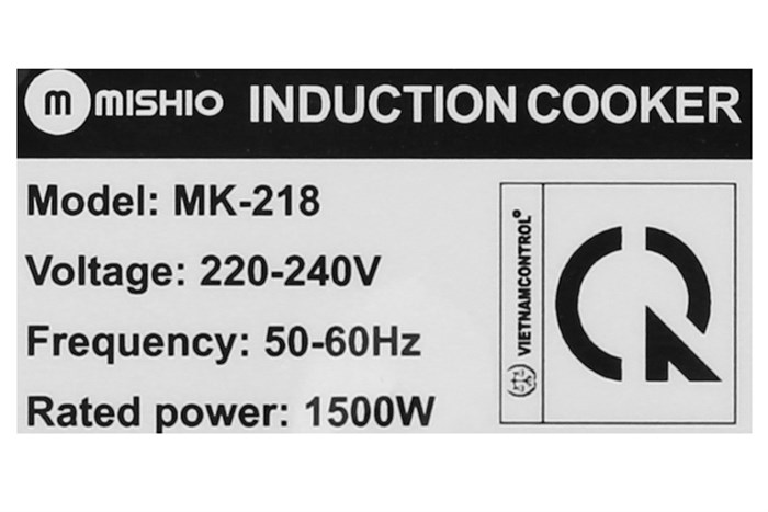 Bếp từ Mishio MK-218 Màu Trắng - Đen