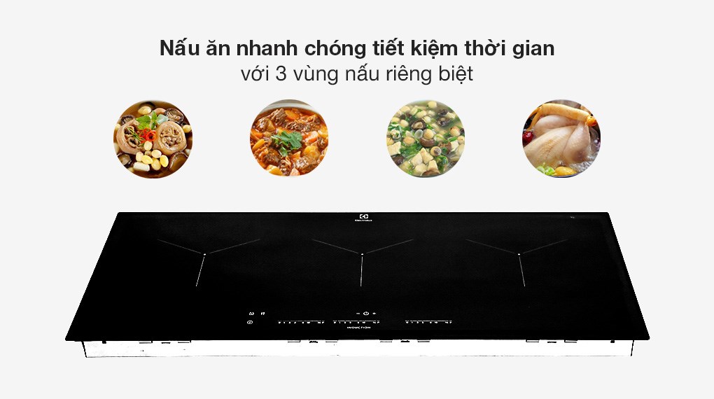 Bếp từ 3 vùng nấu lắp âm Electrolux EIT913
