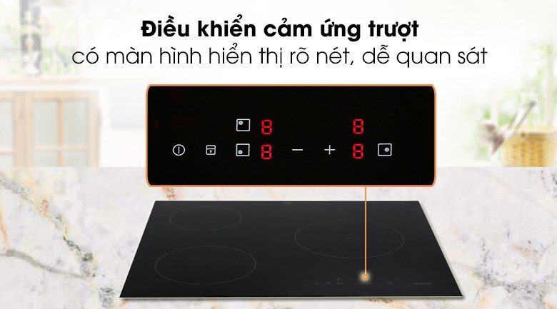 Bếp từ 3 vùng nấu lắp âm Electrolux E6203IOK
