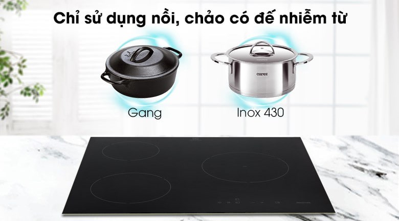 Bếp từ 3 vùng nấu lắp âm Electrolux E6203IOK