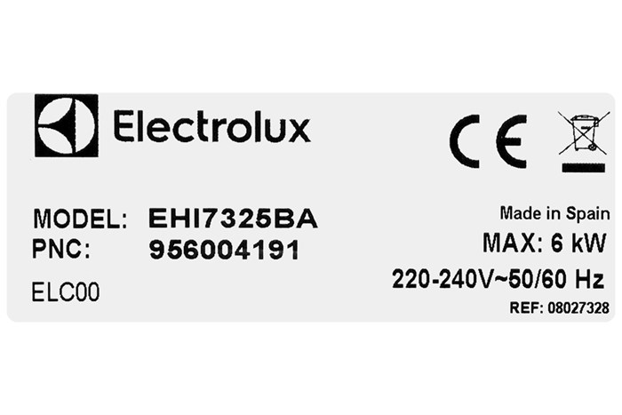 Bếp từ đôi lắp âm Electrolux EHI7325BA Màu Đen
