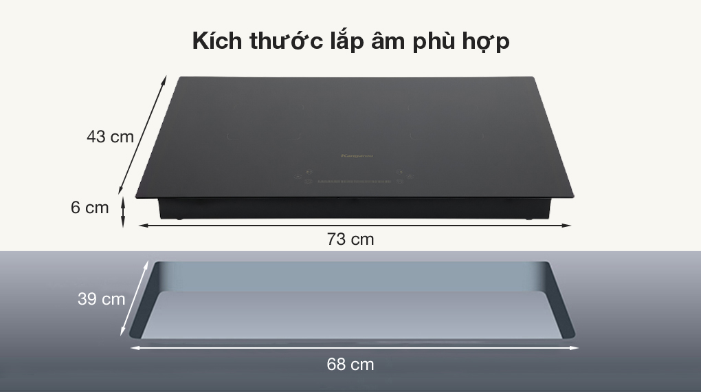 Bếp từ đôi lắp âm Kangaroo KG851i