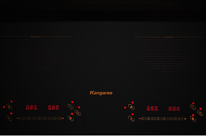 Bếp từ đôi lắp âm Kangaroo KG858i Màu Đen