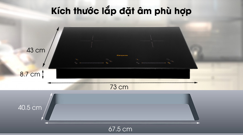 Bếp từ đôi âm Kangaroo KG856i 4000W