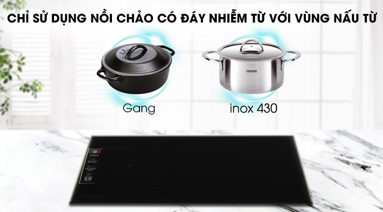 Loại nồi - Bếp từ hồng ngoại lắp âm Sunhouse Mama MMB9986