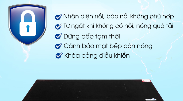 Bếp từ đôi lắp âm Malloca MH-02I N