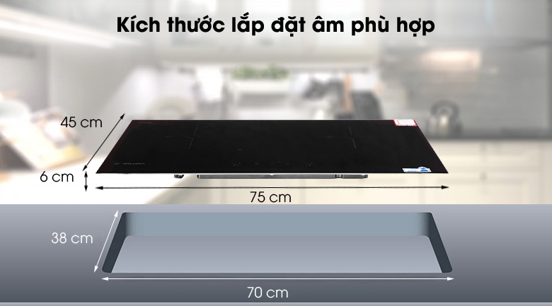 Bếp từ đôi lắp âm Malloca MH-02I N
