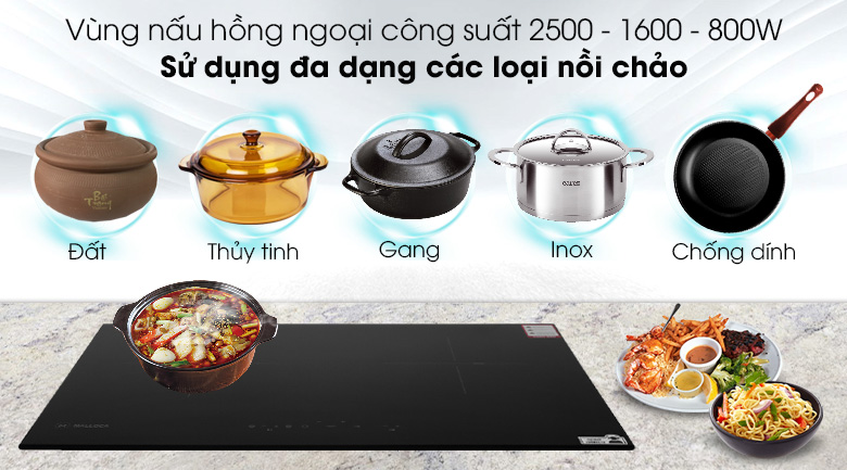 Nấu hồng ngoại - Bếp điện từ hồng ngoại Malloca MIR 772