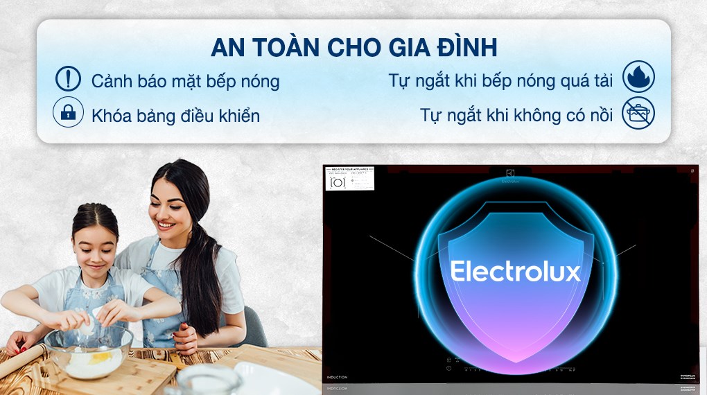 Bếp từ đôi âm Electrolux EHI7260BB 3200W