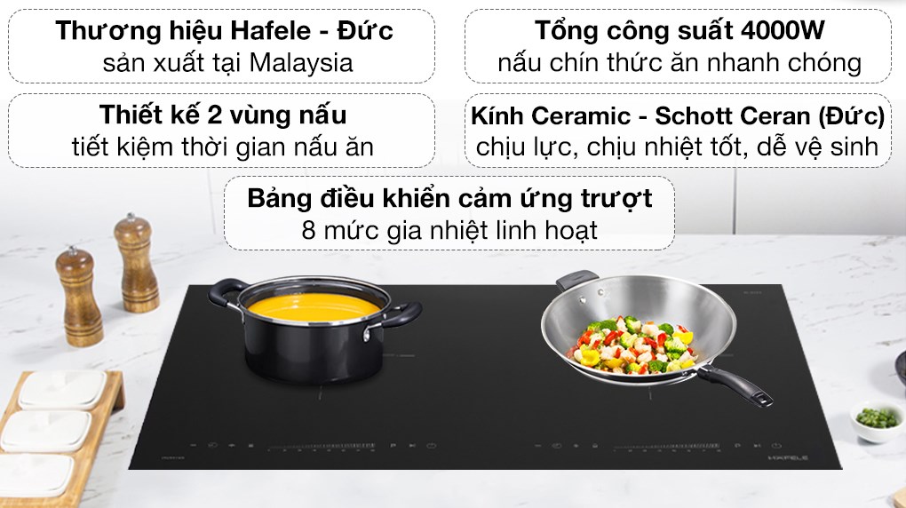 Bếp từ đôi Hafele HC-I2732A (536.61.726) - Chính hãng, giá tốt