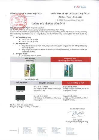 Bếp từ đôi âm Hafele HC-I2732A (536.61.726) 4400W Màu Đen