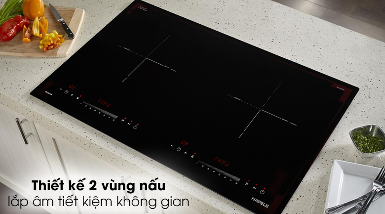 Bếp từ đôi Hafele HC-I2732A - Thiết kế hiện đại, màu đen thanh lịch, trang bị 2 vùng nấu