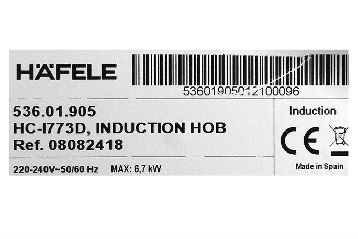 Bếp từ 3 vùng nấu lắp âm Hafele HC-I773D (536.01.905) Màu Đen