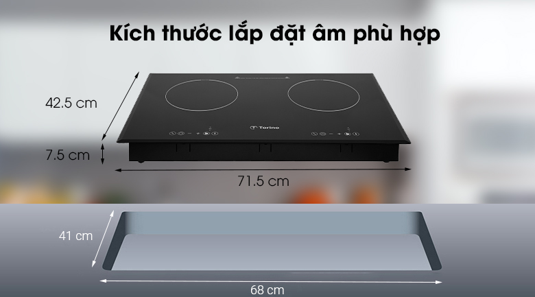 Bếp từ đôi lắp âm Torino TI-1117M