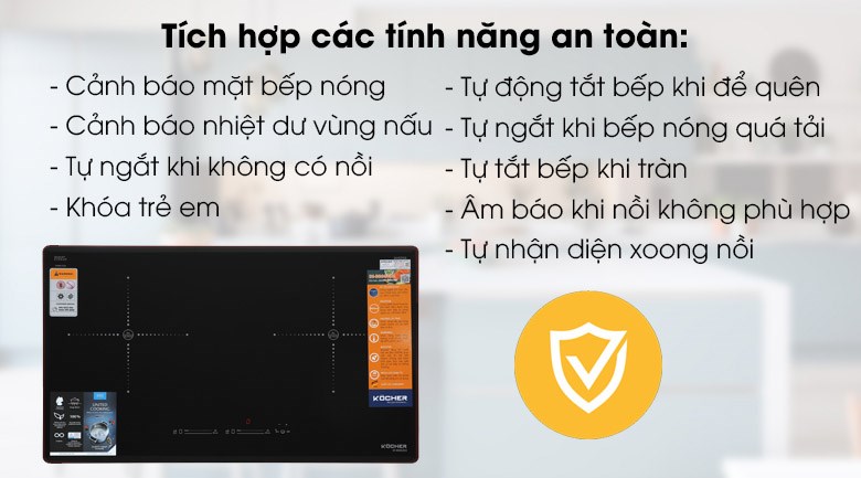 Bếp từ đôi lắp âm Kocher DI-806GE02