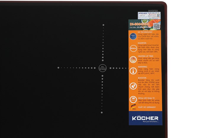 Bếp từ đôi lắp âm Kocher DI-806GE02 Màu Đen