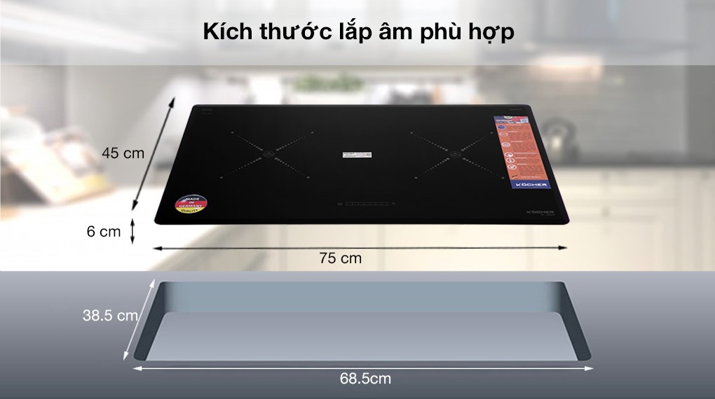 Bếp từ đôi Kocher DI-808GE