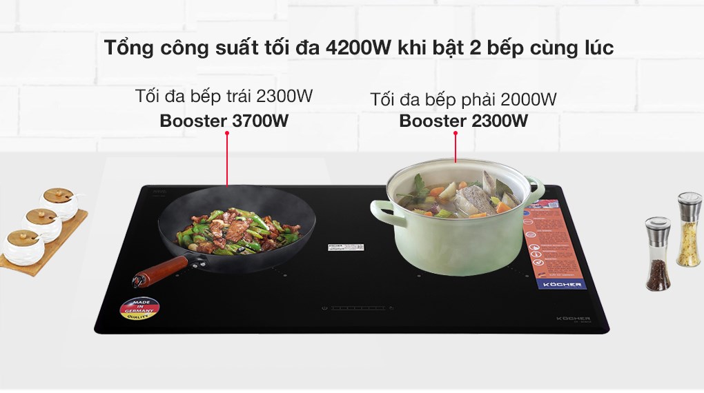 Bếp từ đôi Kocher DI-808GE