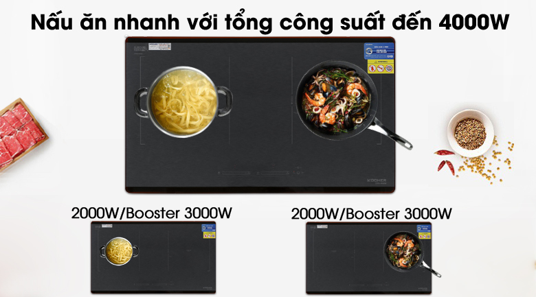 Bếp từ đôi lắp âm Kocher DIB4-888MI