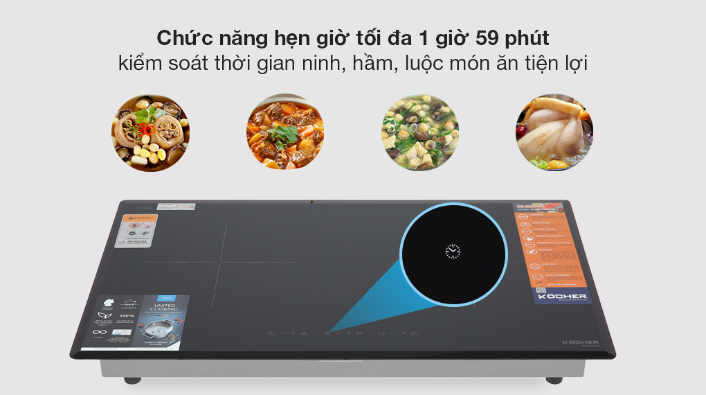 Bếp từ đôi lắp âm Kocher DI-802GE