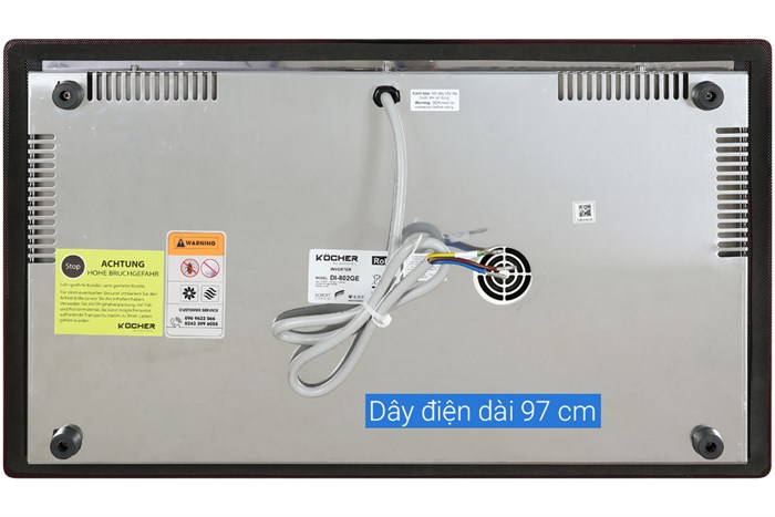 Bếp từ đôi lắp âm Kocher DI-802GE Màu Đen
