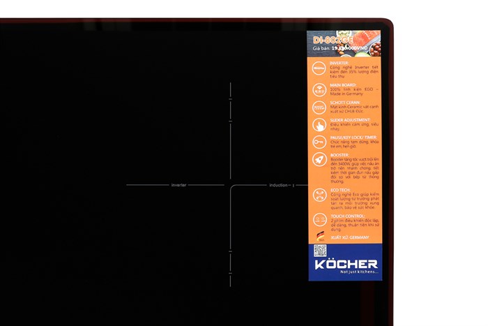 Bếp từ đôi lắp âm Kocher DI-802GE Màu Đen