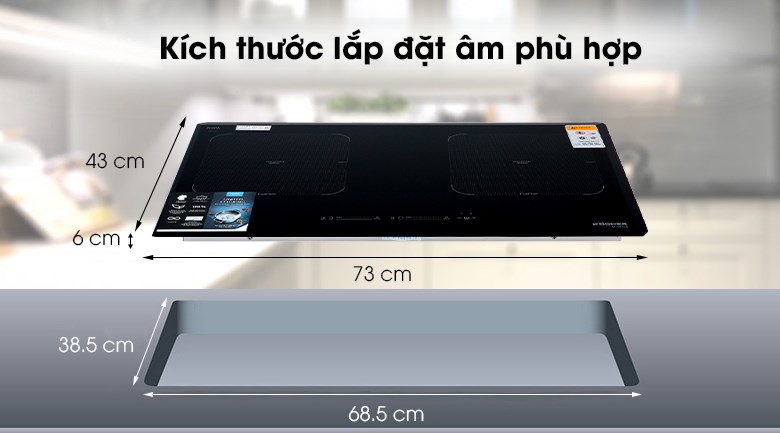 Bếp từ đôi lấp âm Kocher DI-881GE