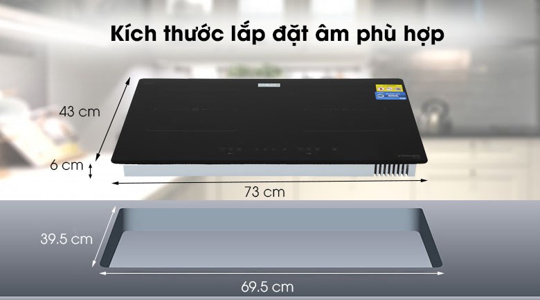 Bếp từ đôi Kocher DI-633