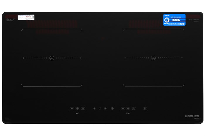 Bếp từ đôi Kocher DI-633 Màu Đen