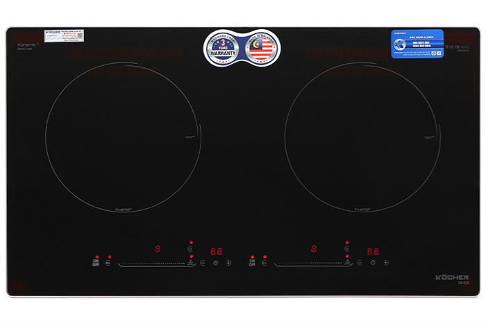 Bếp từ đôi lắp âm Kocher DI-628 Màu Đen