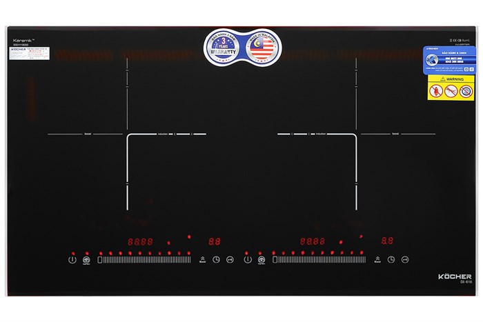 Bếp từ đôi lắp âm Kocher DI-616 Màu Đen